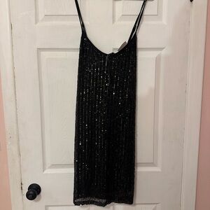Black Sequin Dress